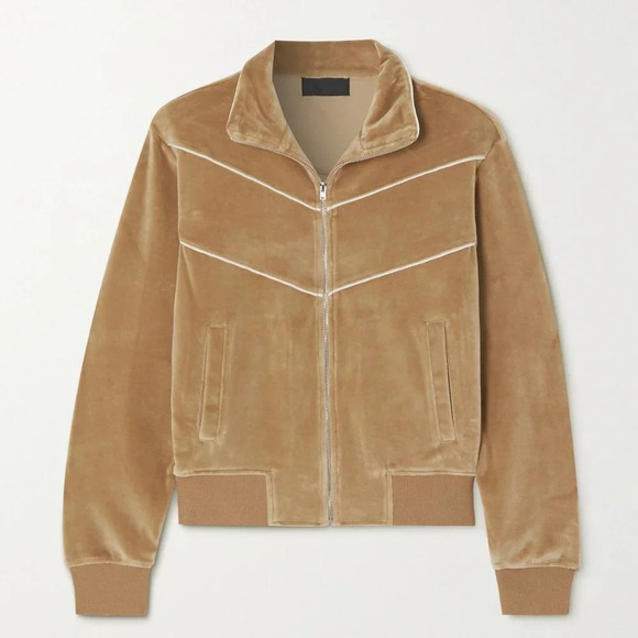 Nili Lotan Andreas Camel Velour Track Jacket M NWT - Picture 2 of 9